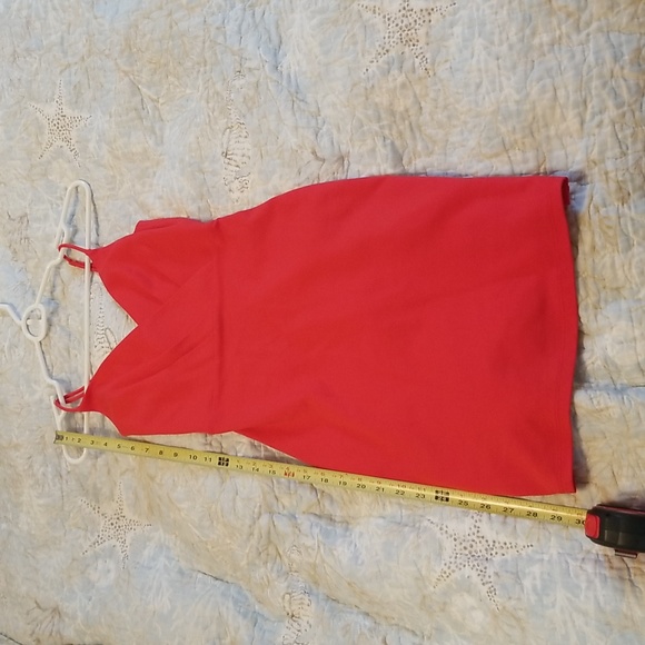 Lulu's dress XS orange-red, fully lined, adjustable straps, zipper in back - Picture 7 of 15